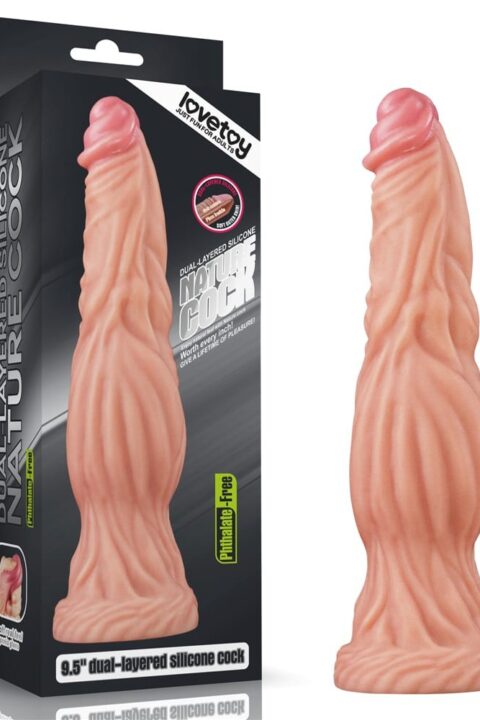 9.5" Dual-Layered Sillicone Cock