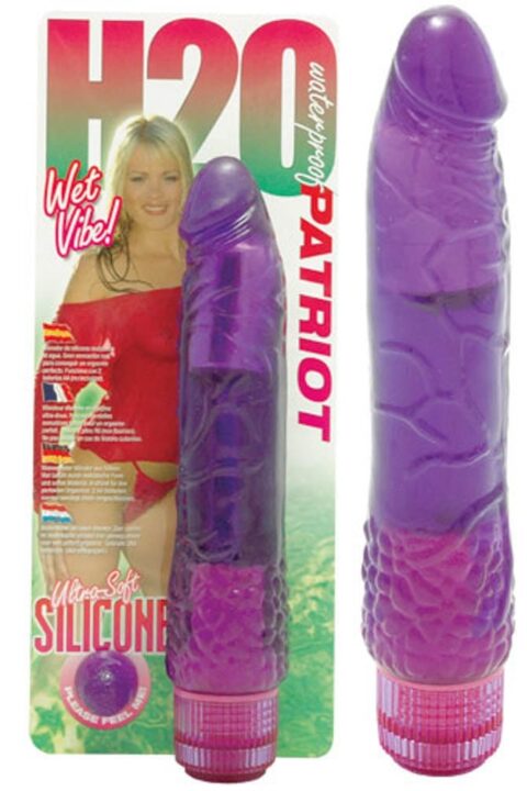 H2O Patriot Waterproof Vibrator Purple