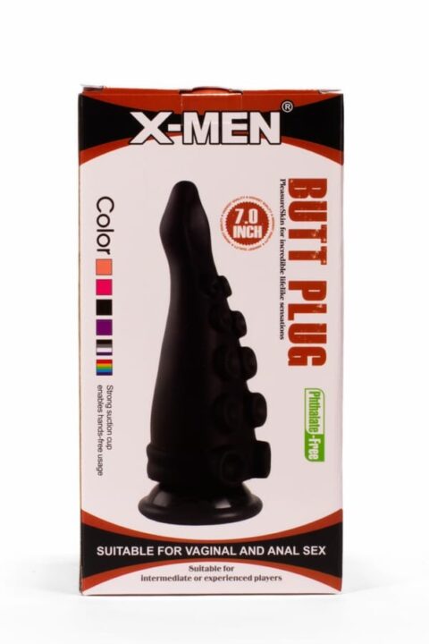 X-MEN 7" Butt Plug Black