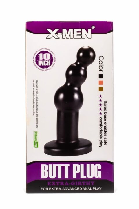 X-MEN 10.63" Extra Girthy Butt Plug Black