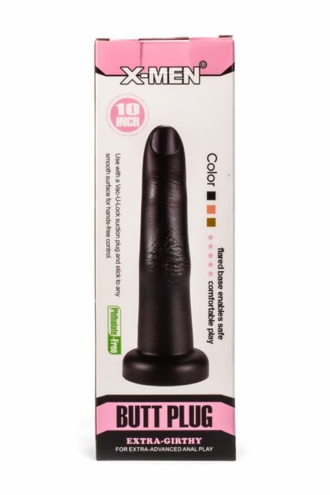 X-MEN 10.24" Extra Girthy Butt Plug Black