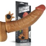Add 1.5" Vibrating Silicone Extender Brown - Image 5