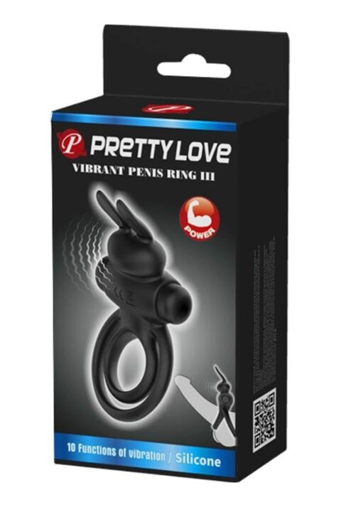 Pretty Love Vibrant Penis Ring 3 Black