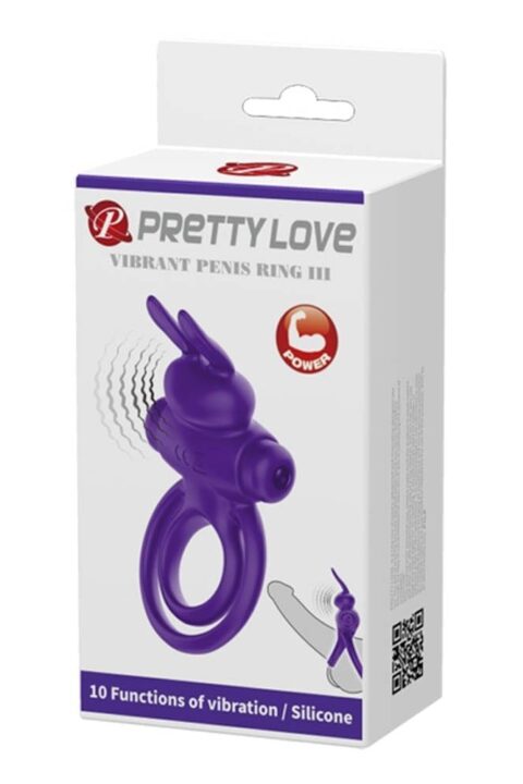Pretty Love Vibrant Penis Ring 3 Purple