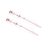 White & Pink Fairy Goat Leather Ankle Cuffs - Image 3
