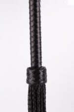Kid Handle Kid Leather Braided Tails Black - Image 3