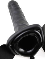8" Hollow Strap-On  Black - Image 5