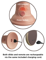 9" Dual Density Vibrating Silicone Cock with Remote  Light - Image 8