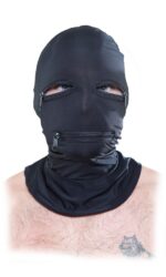 Zipper Face Hood  Black - Image 2