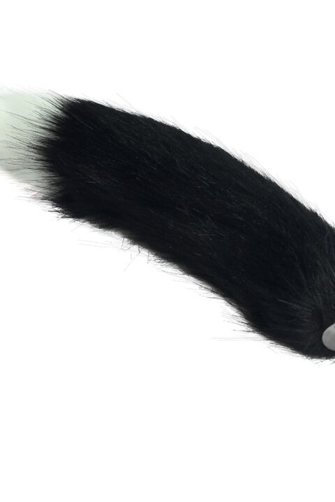 Metal Anal Tail White+Black 1