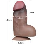 7" Dual-Layered Silicone Nature Cock Brown - Image 9