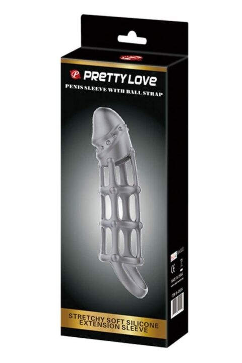 Pretty Love Penis Sleeve With Ball Strap White