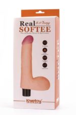 8" Real Softee Vibrating Dildo 4 - Image 2