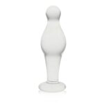 4.5" Glass Romance Anal Plug Clear - Image 2