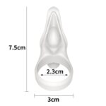 Power Clit Silicone Cockring White - Image 6