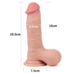 7.8'' Sliding Skin Dual Layer Dong - Whole Testicle - Image 8