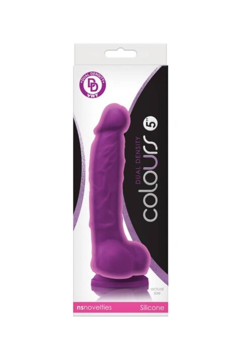 Colours Dual Density 5 inch Dildo Purple