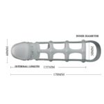 Pretty Love Penis Sleeve With Ball Strap White - Image 7