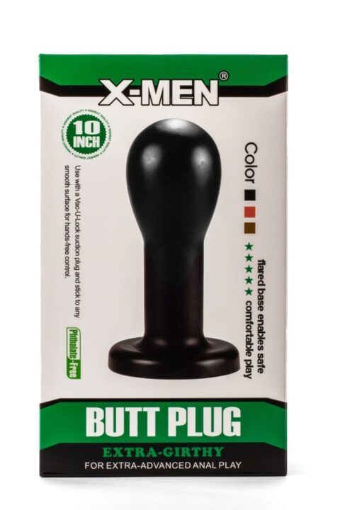 X-Men 8.86 Extra Girthy Butt Plug Black