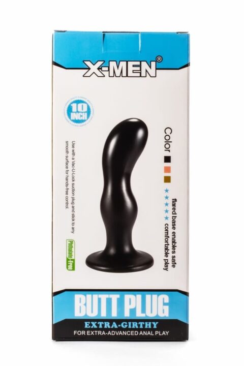 X-Men 8.66" Extra Girthy Butt Plug Black II