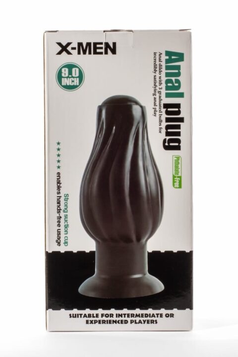 X-Men 7.5" Anal Plug Black