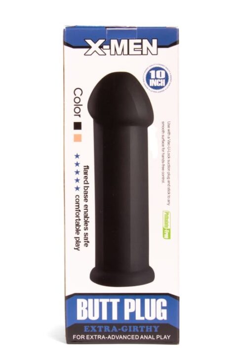 X-MEN 10 inch Butt Plug Black