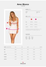 Amor Blanco underwire chemise & thong white   S/M - Image 7
