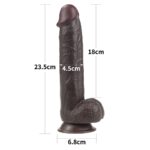 9'' Sliding Skin Dual Layer Dong Brown - Image 6