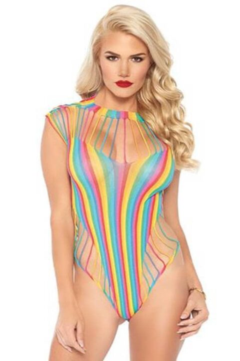 Shredded Opaque Cut Out Teddy Rainbow O/S
