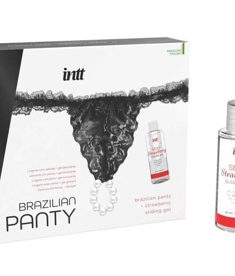 BLACK BRAZILIAN PANTY + SLINDING GEL