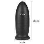 9" King Sized Anal Bomber Black - Image 5