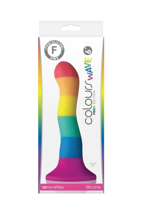 Colours Pride Edition 6 inch Wave Dildo Rainbow