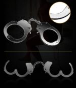 Fetish Pleasure Metal Hand Cuffs - Image 4