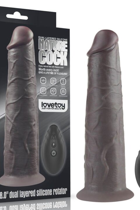 8'' Dual Layered Silicone Rotator Brown