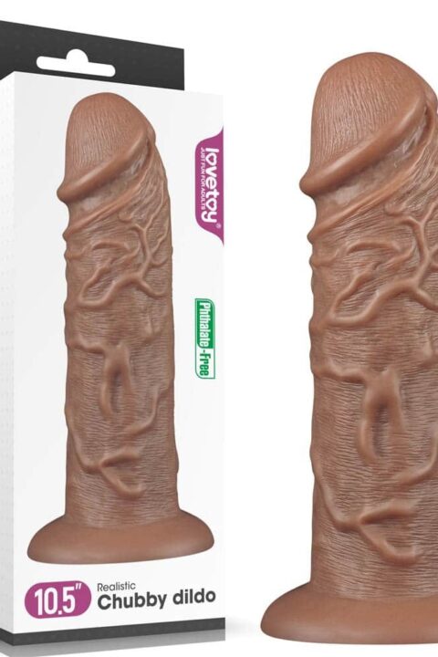 10.5'' Realistic Chubby Dildo Brown