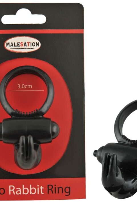 Malesation Vibro Rabbit Ring Black