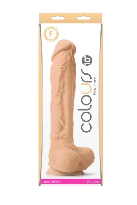 Colours - Pleasures - 10" Dildo - White
