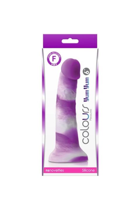 Colours - Pleasures - Yum Yum  6" Dildo - Purple