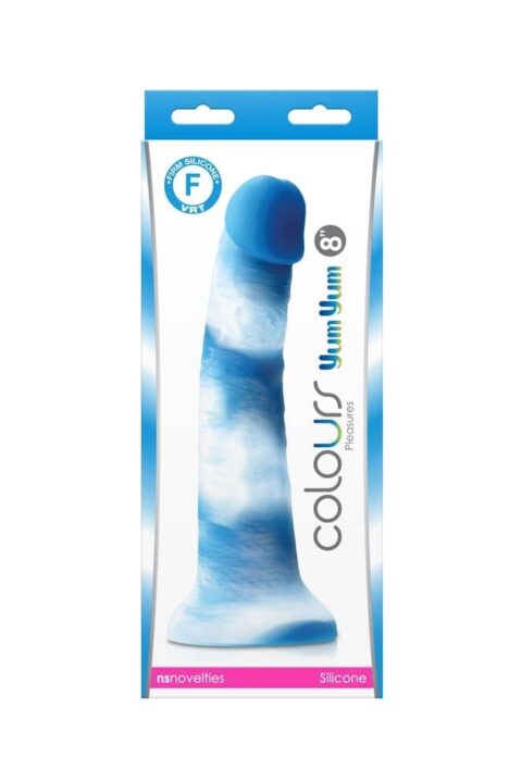 Colours - Pleasures - Yum Yum  8" Dildo - Blue