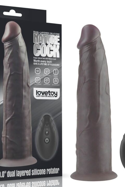 9'' Dual Layered Silicone Rotator Brown