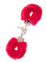 Metal Handcuff With Plush Red - Image 2
