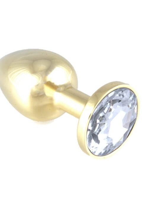 Butt Plug Metal With Crystal Clear
