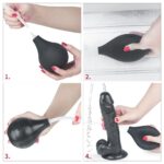 9'' Squirt Extreme Dildo - Black - Image 2