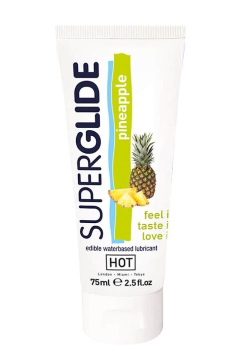 HOT Superglide edible lubricant waterbased - PINEAPPLE 75 ml