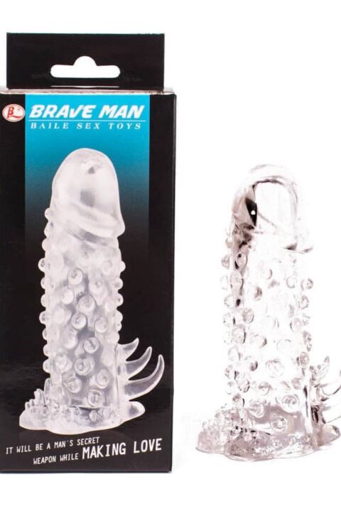 Brave Man Penis Sleeve Clear2
