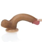 8'' Dual layered Platinum Silicone Cock Brown - Image 3