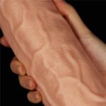 9.5'' Realistic Curved Dildo Flesh - Image 4