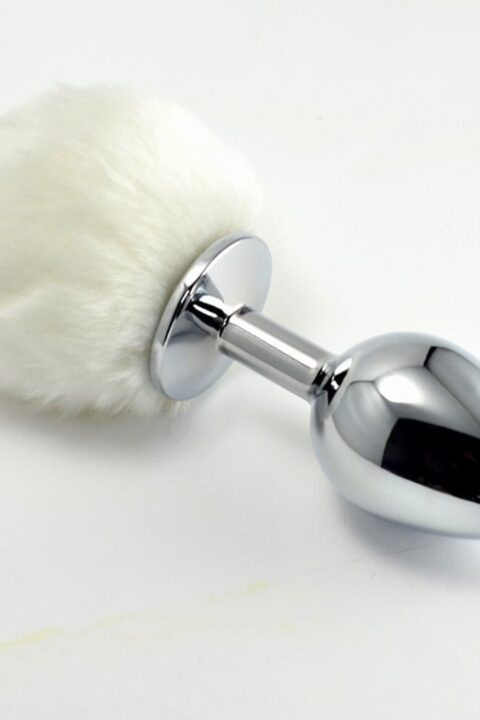 Pompon Metal Plug Small White