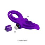 Pretty Love Vibrant Penis Ring Purple - Image 6