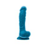 Colours Dual Density 8 inch Dildo Blue - Image 2